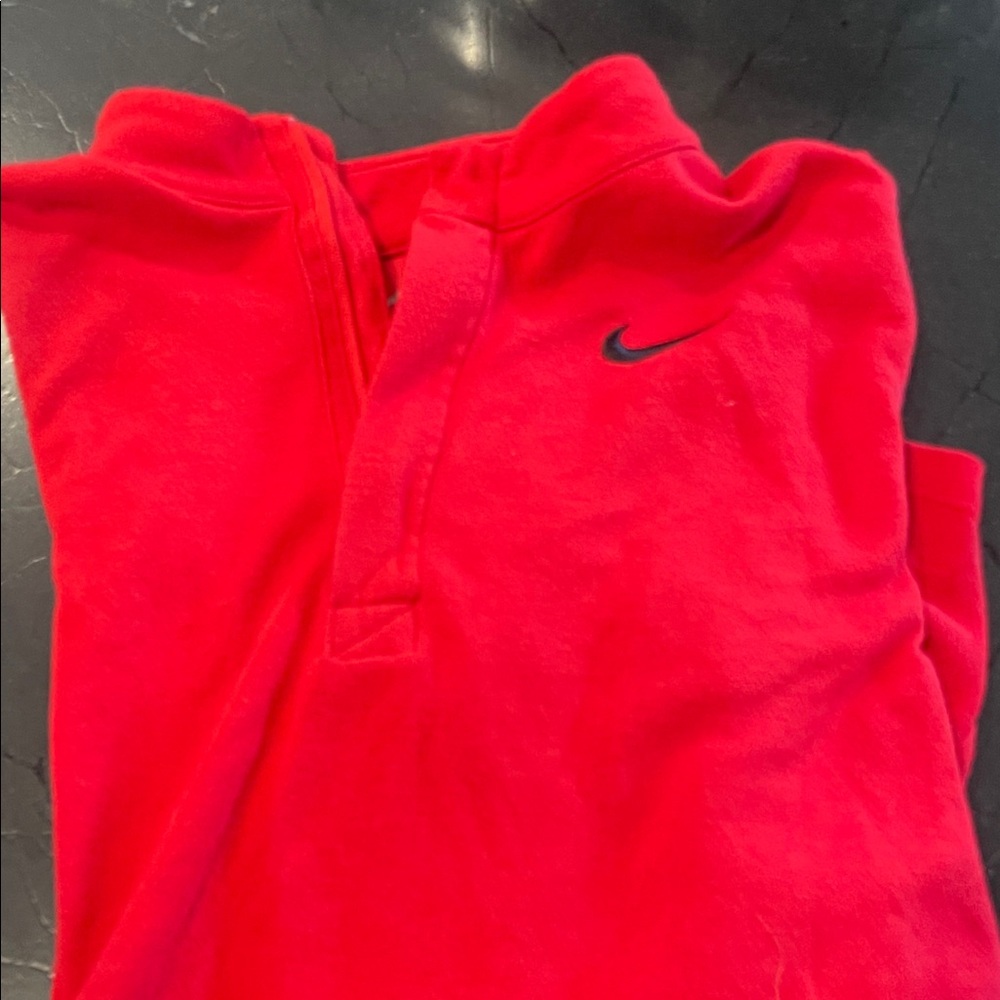 Nike Bright Red Quarter-Zip Pullover